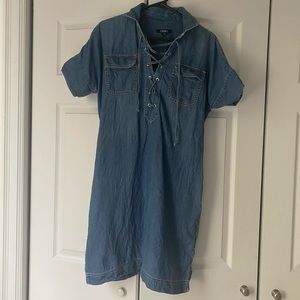 Chaps Denim Lace-Up Dress size M